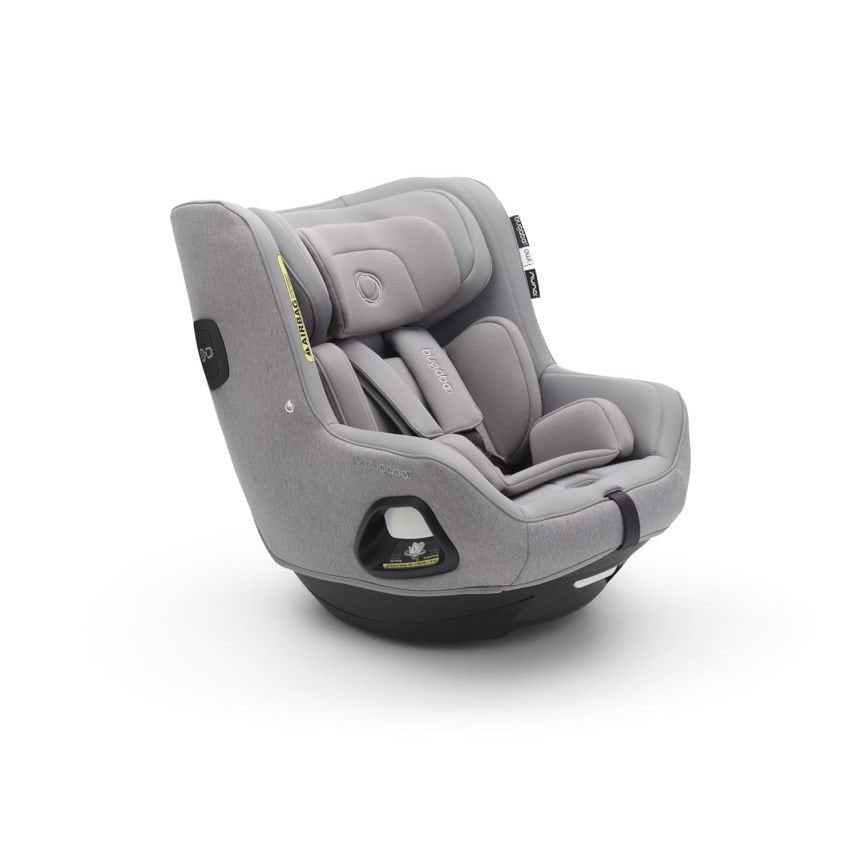 Bugaboo Owl by Nuna Siège auto ISOFIX pivotant 360° – De la naissance à 4 ans, 0–18 kg, groupe 0+/1, coque renforcée, protection latérale, gris