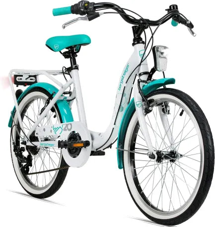 Bergsteiger Atlantis Vélo enfant 20/24″ – Pour 6–11 ans, conforme StVZO, vitesses Shimano, éclairage dynamo