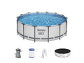 Steel Pro MAX Kit piscine tubulaire complet avec pompe filtrante Ø 427 × 122 cm