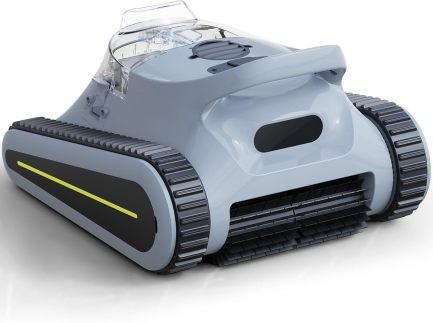 Crab Robot nettoyeur de piscine sans fil – Grimpe aux parois, nettoyage automatique murs et fond, jusqu’à 150 m²