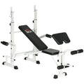 Banc de musculation HOMCOM réglable en hauteur avec presse à jambes et curl biceps