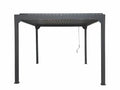 Metalcraft Pergola 3 × 3 m à toit à lames réglable manuellement, anthracite