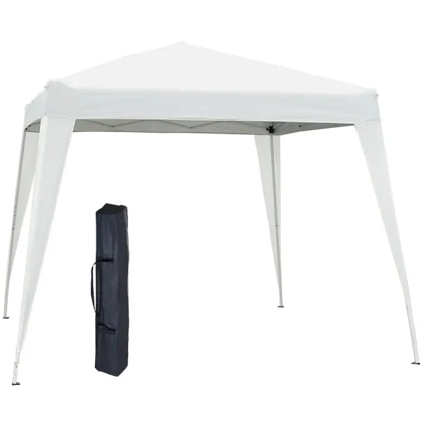 Outsunny Pavillon pliant, tente de fête, protection UV, pliable, Blanc