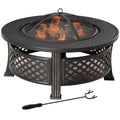 Outsunny Brasero barbecue 2-en-1 – Aspect bronze