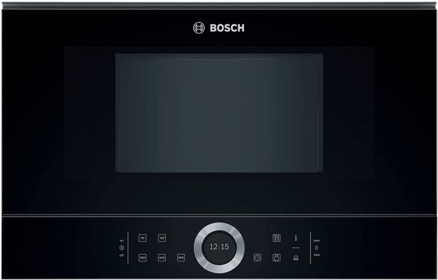 Bosch BFL634GB1 Série 8 Micro-ondes encastrable – 900 W, AutoPilot 7, écran tactile TFT