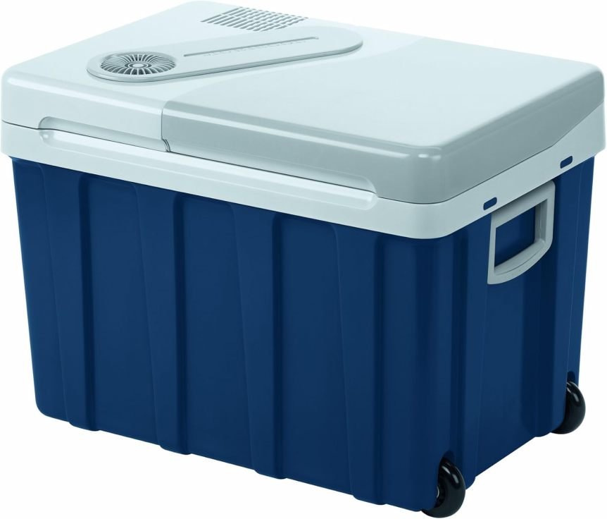 MOBICOOL MQ40W Glacière électrique sur roulettes – 39 L, 12 V/230 V, pour voiture, bateau et camping