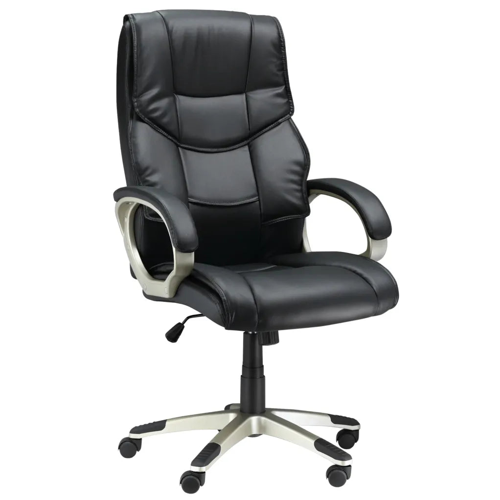 HOMCOM Fauteuil de bureau réglable en hauteur et pivotant à 360°
