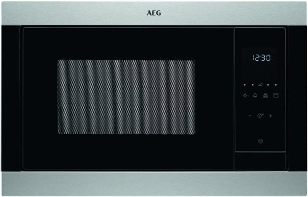 AEG MSB2547D-M Micro-ondes encastrable 60cm / commande tactile / fonction gril / écran avec horloge, acier inoxydable