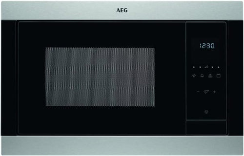 AEG MSB2547D-M Micro-ondes encastrable 60cm / commande tactile / fonction gril / écran avec horloge, acier inoxydable