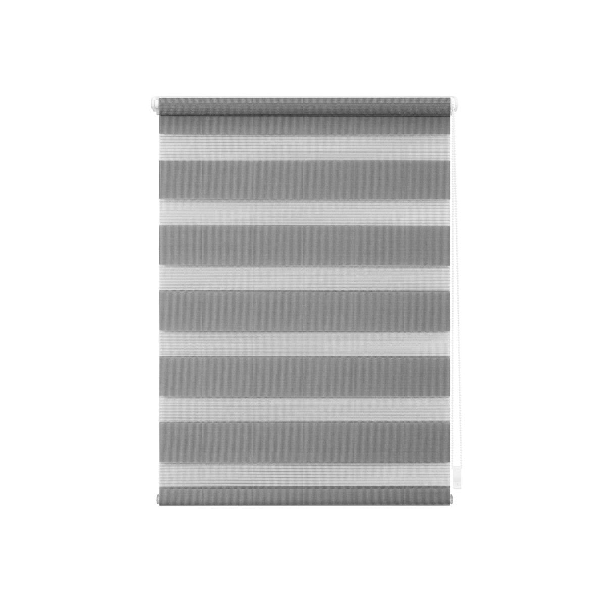 Lichtblick Store enrouleur duo Klemmfix – Pare-soleil et intimité, lumière réglable, sans perçage, gris 120 × 150 cm, article de second choix comme neuf