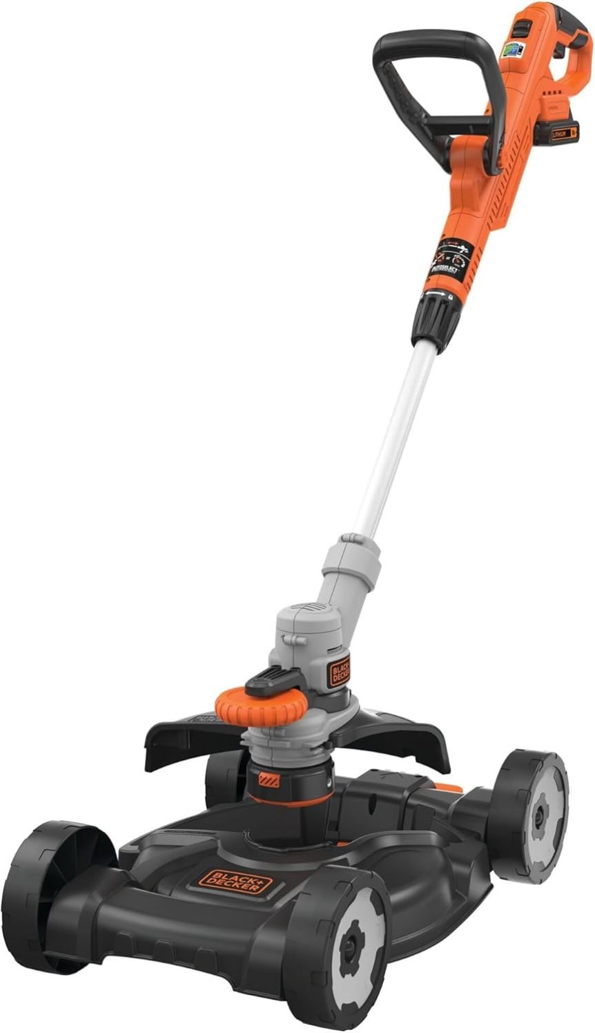 BLACK+DECKER Kit coupe-bordures 3-en-1 STC1820CM – Outil sans fil polyvalent pour un jardin impeccable