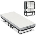Sonnewelt Lit pliant 90 × 200 cm avec matelas 13 cm et roulettes