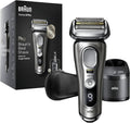 Braun Series 9 Pro Rasoir électrique premium pour homme – 4+1 éléments de rasage, tondeuse, station de nettoyage, autonomie 60 min, 9465cc, finition Noble Metal