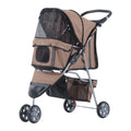 PawHut Poussette pour chien pliable avec frein de stationnement et panier