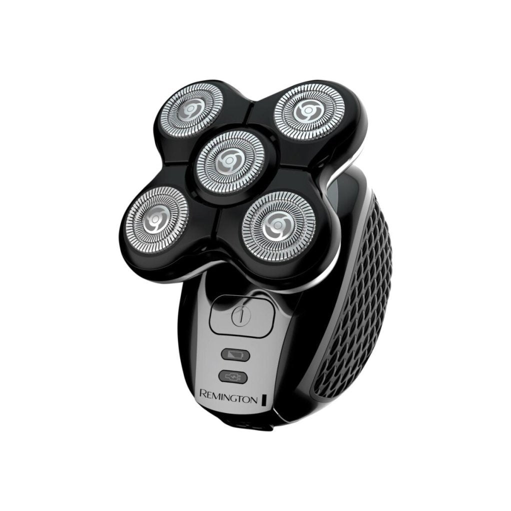 REMINGTON RX5 Ultimate Rasoir crâne avec compartiment récupérateur de cheveux – Article de second choix, très bon état