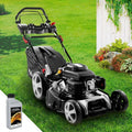 BRAST Tondeuse thermique autotractée – 5,2 kW (7 ch), coupe 55 cm, hauteur 30–80 mm, bac 60 L, moteur 4 temps OHV, châssis acier, Power