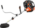 FUXTEC FX-4MS131 Débroussailleuse à essence – Moteur 4 temps, diamètre 320 mm, poignée double ergonomique, arrêt d’urgence, légère, harnais pro/lame/fil inclus 1