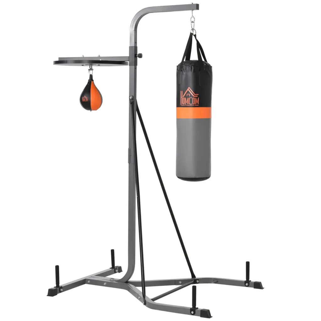 HOMCOM Support pour sac de frappe 2-en-1 – Autoportant et réglable en hauteur
