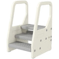 AIYAPLAY Marchepied enfant 3 niveaux réglable en hauteur – Gris