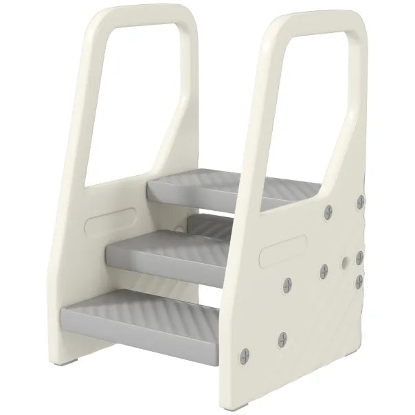 AIYAPLAY Marchepied enfant 3 niveaux réglable en hauteur – Gris