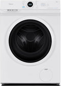 Midea MF10EW80B Lave-linge 8 kg, 1400 tr/min, classe A – Moteur Inverter Quattro, vapeur, grande cuve, design slim, ajout de linge, sécurité enfant, AquaStop, blanc