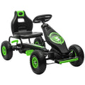 HOMCOM Kart à pédales enfant avec siège réglable sur 3 positions et pneus caoutchouc