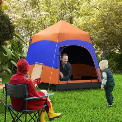 Outsunny Tente de camping Quick-Up 4-6 personnes double paroi Outdoor