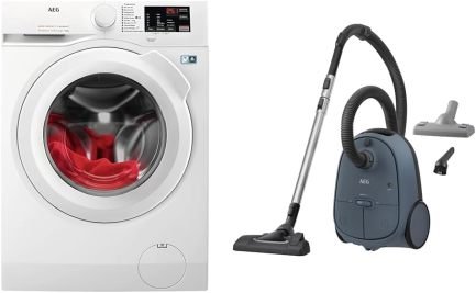 AEG L6FBA51480 Lave-linge 8 kg, 1400 tr/min – Silencieux, dosage automatique, ajout de linge, sécurité enfant, tambour doux, Aquastop