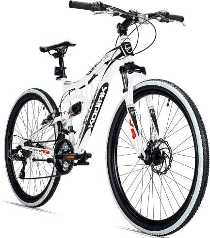 Bergsteiger Kodiak VTT 26/29″ – Freins à disque, Shimano 21 vitesses, tout suspendu, pour adolescents et adultes