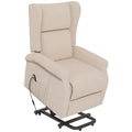 HOMCOM Fauteuil releveur électrique relax – Position librement réglable, blanc crème