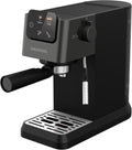 GRUNDIG KSM 5330 Machine à espresso avec porte-filtre – Réservoir lait intégré, 1628 W, pompe 15 bar, double buse, écran tactile couleur, BrewSense, CreamyPro, Dark Inox/noir 1