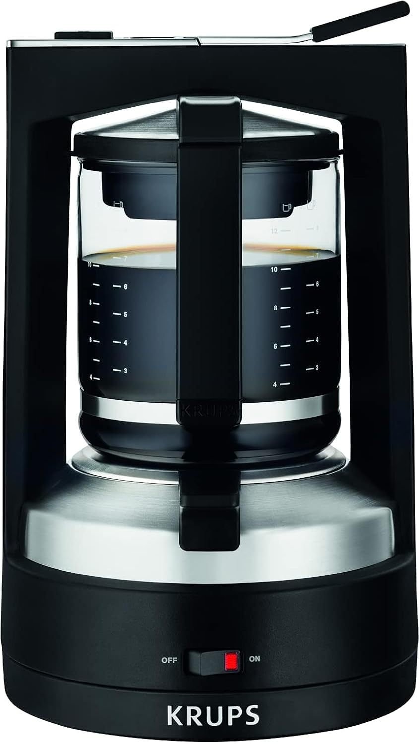 Krups KM4689 T8 Cafetière filtre – 850 W, arrêt automatique, 8–12 tasses, interrupteur lumineux, noir