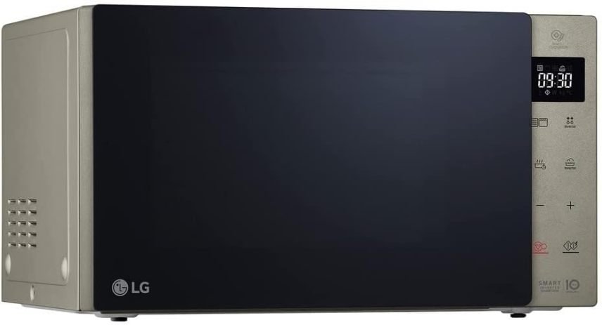 LG MH6535GIS Micro-ondes avec technologie Inverter, gril à quartz, capacité 25 litres, 1000 W, programmes automatiques, niveaux de puissance réglables pour