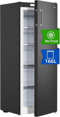 CHiQ FSD166NE4E Congélateur armoire 166 L – No Frost, porte réversible, inox noir, hauteur 144 cm