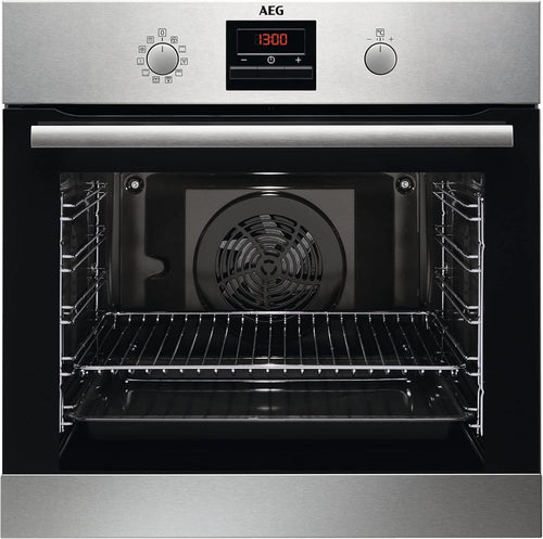 AEG Four encastrable Série 5 BPE53516AB – Chaleur tournante uniforme sur 3 niveaux, pyrolyse, 25 programmes auto, écran tactile LED, préchauffage rapide, noir
