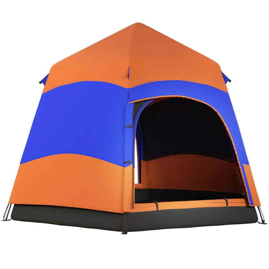 Outsunny Tente de camping Quick-Up 4 à 6 personnes, double paroi, extérieur 1
