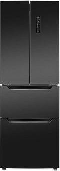 Bomann® Réfrigérateur-congélateur 320 L No Frost, hauteur 186 cm, 39 dB, MultiAirflow, modèle KG 7361 noir/inox