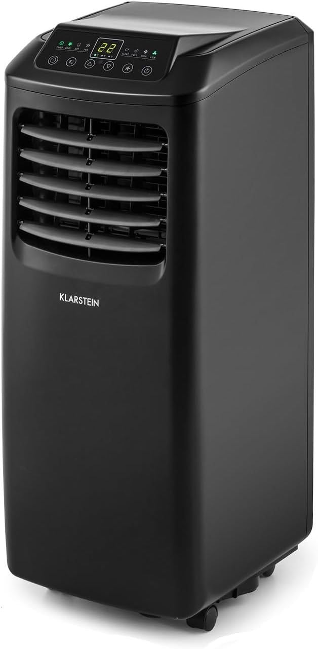 Klarstein Climatiseur mobile 4-en-1 – Déshumidificateur, ventilateur, mode nuit, tuyau d’évacuation, contrôle par application, jusqu’à 44 m², 9000 BTU, blanc