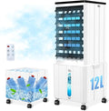 Rafraîchisseur d’air sans gaine 12 L 60 W – Minuterie 12 h, 3 modes, 40 dB, oscillation 120°, réservoir amovible, télécommande, silencieux