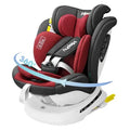 Miophy Siège auto i-Size pivotant 360° – Groupe 0+/1/2/3, 0–12 ans, 40–150 cm, ISOFIX, couleur i-Wine