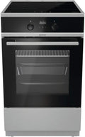 Gorenje GEIT5C61SPG Cuisinière induction pose libre 50 cm, four 70 L – Argent, PerfectGrill, AirFry, FrozenBake, mode pizza 300 °C, AquaClean
