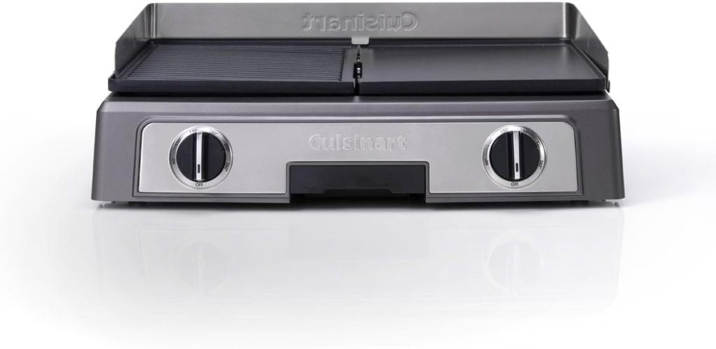 Cuisinart Hot Plate Entertaining Grill & Griddle | Plancha grill électrique XL, plaque de grill Teppanyaki pour la maison | Plaque amovible antiadhésive, réglage de température 2 zones jusqu'à 260 °C 1