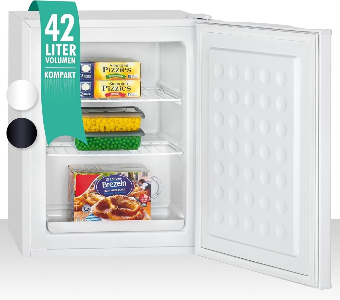 Bomann Congélateur compact 42 L | 2 clayettes grillagées amovibles | Porte réversible et thermostat réglable en continu | GB 7236 noir 1