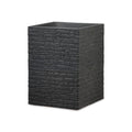 Scheurich Muretto Pot haut carré en plastique, Stony Black, H 54 cm – Article de second choix, comme neuf