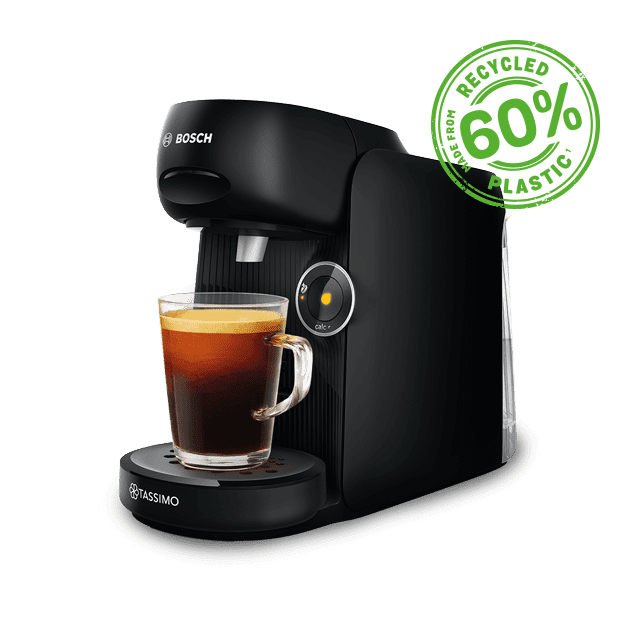 Finesse Friendly Black Machine à café à capsules – Machine à café à capsules compacte en noir, utilisation simple pour un café rapide