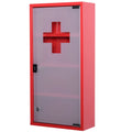 HOMCOM Armoire à pharmacie verrouillable – Ouverture Tip-On et verre de sécurité