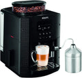 Krups Essential EA816031 Machine à café automatique – Tuyau lait, fonction 2 tasses, écran LCD, nettoyage facile, certifiée TÜV, noir
