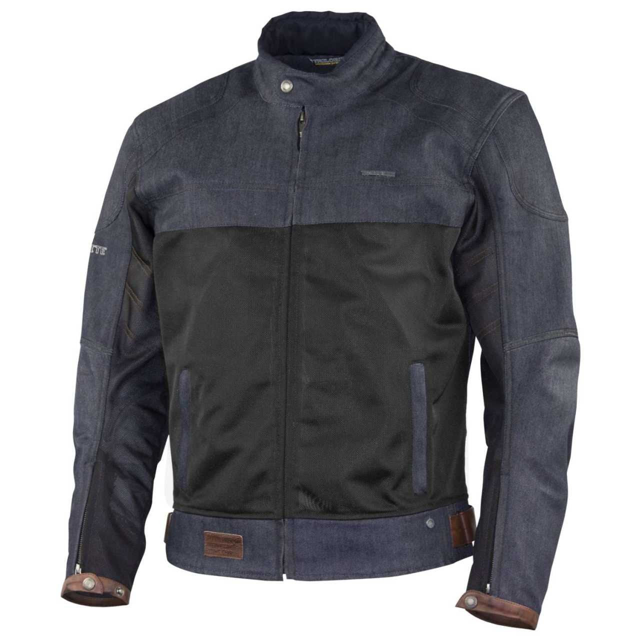 Trilobite Airtech Veste moto homme bleu/noir – Renfort Kevlar®, protections CE, ventilation Air-Mesh