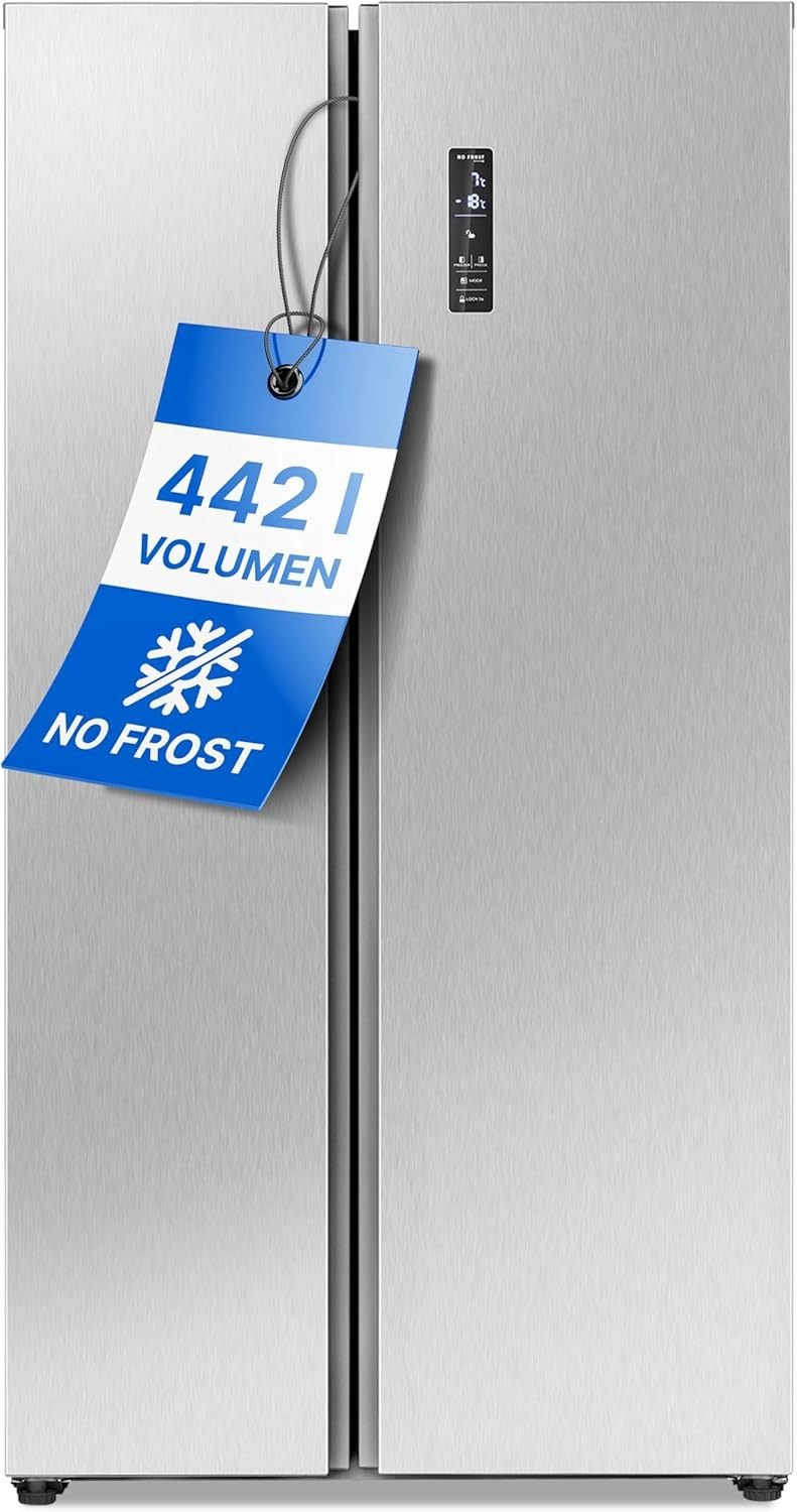 Bomann Réfrigérateur américain Side-by-Side 442 L – No Frost, compartiment congélateur, technologie MultiAirflow