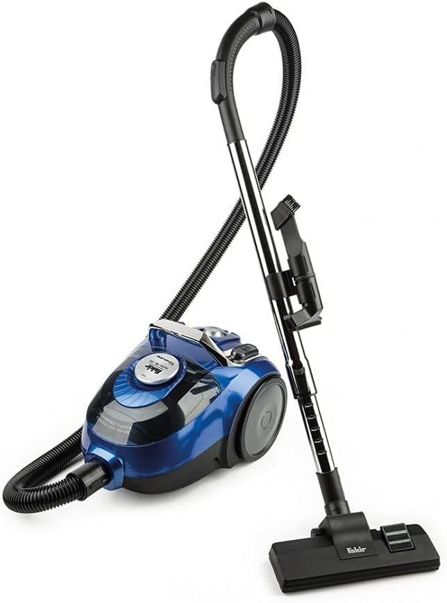 Fakir Apollo BL 150 Aspirateur sans sac – Technologie cyclonique, moteur haute performance, filtre EPA 10, brosse combinée, 800 W, bleu/argent